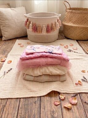 2T Bundle: Pink Girly Tulle Dresses! Whimsical, Boho, Eyelet, Ruffles, Scallop